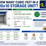 how many cubic feet in a 10x10 storage unit