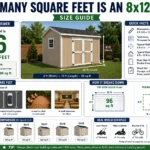 how many square feet is a 8x12 shed
