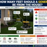 how many feet should a generator be from the house.
