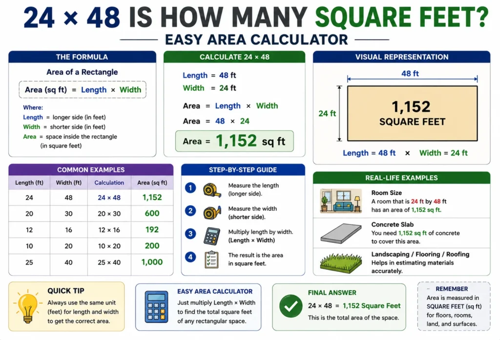 24×48 is how many square feet