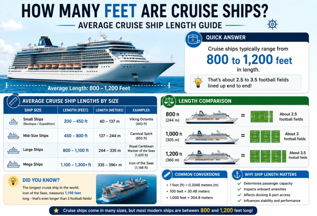 how many feet are cruise ships