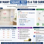 how many square feet is a tub surround