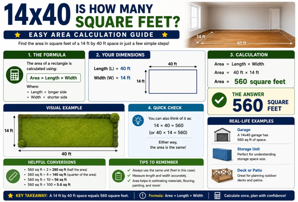 14x40 is how many square feet