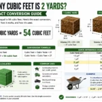 how many cubic feet is 2 yards