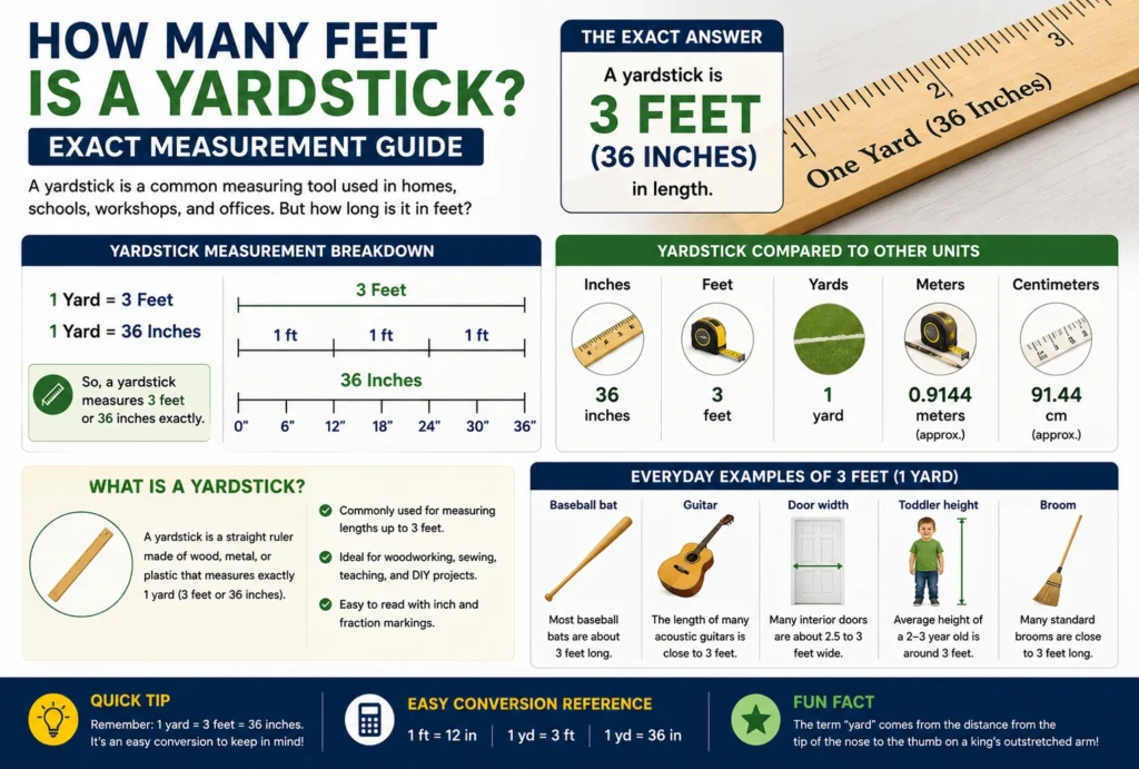 how many feet is a yardstick
