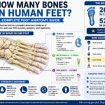 how many bones in human feet