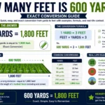 how many feet is 600 yards