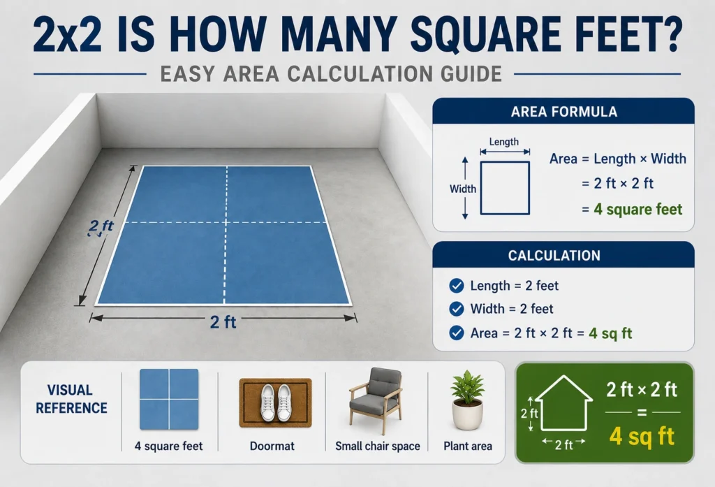 2x2 is how many square feet