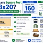 how many square feet is 8x20