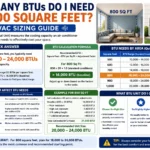 how many BTUs you need for an 800-square-foot space