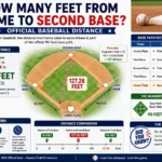 how many feet from home to second base