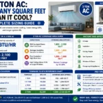 3 ton ac how many square feet