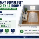 how many square feet is a 12 by 14 room,