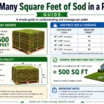 how many square feet of sod in a pallet