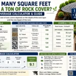 how many square feet does a ton of rock cover
