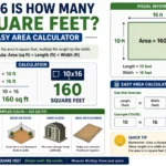 10x16 is how many square feet