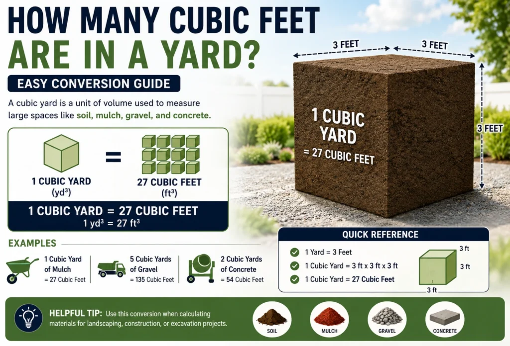 How Many Cubic Feet Are in a Yard