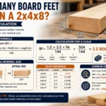 how many board feet are in a 2x4x8