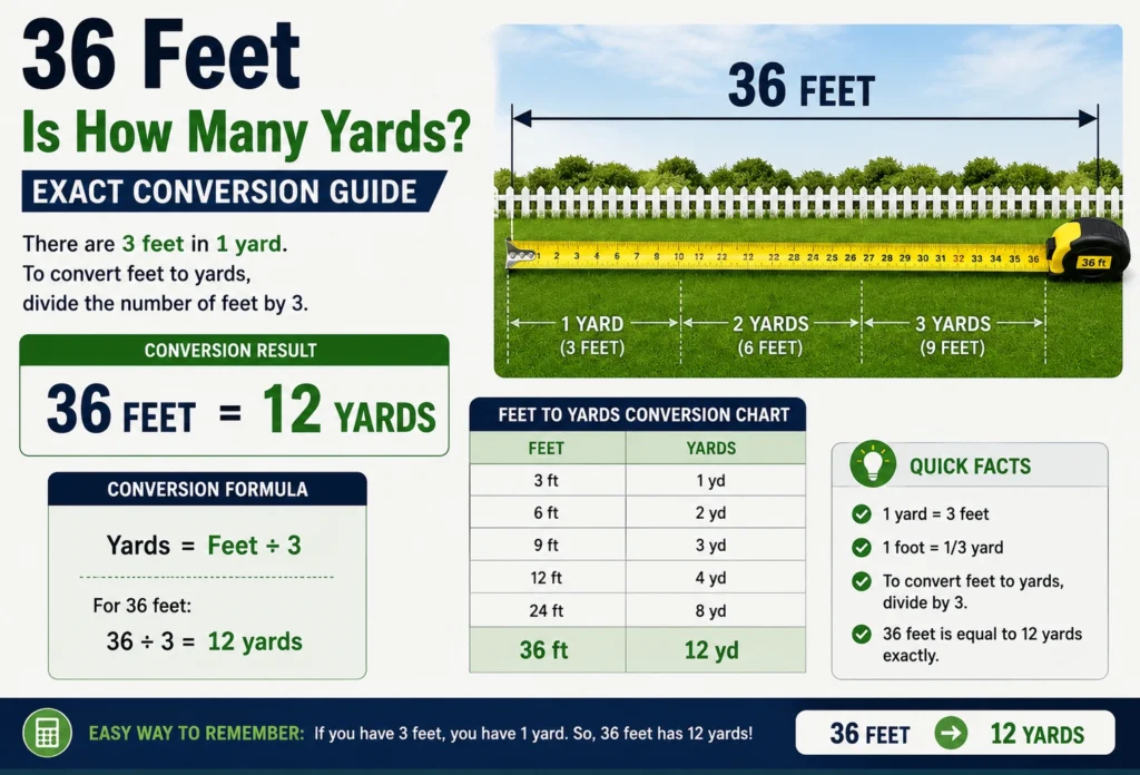 36 feet is how many yards