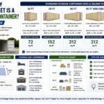 how many square feet is a storage container