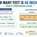 how many feet is 46 inches,