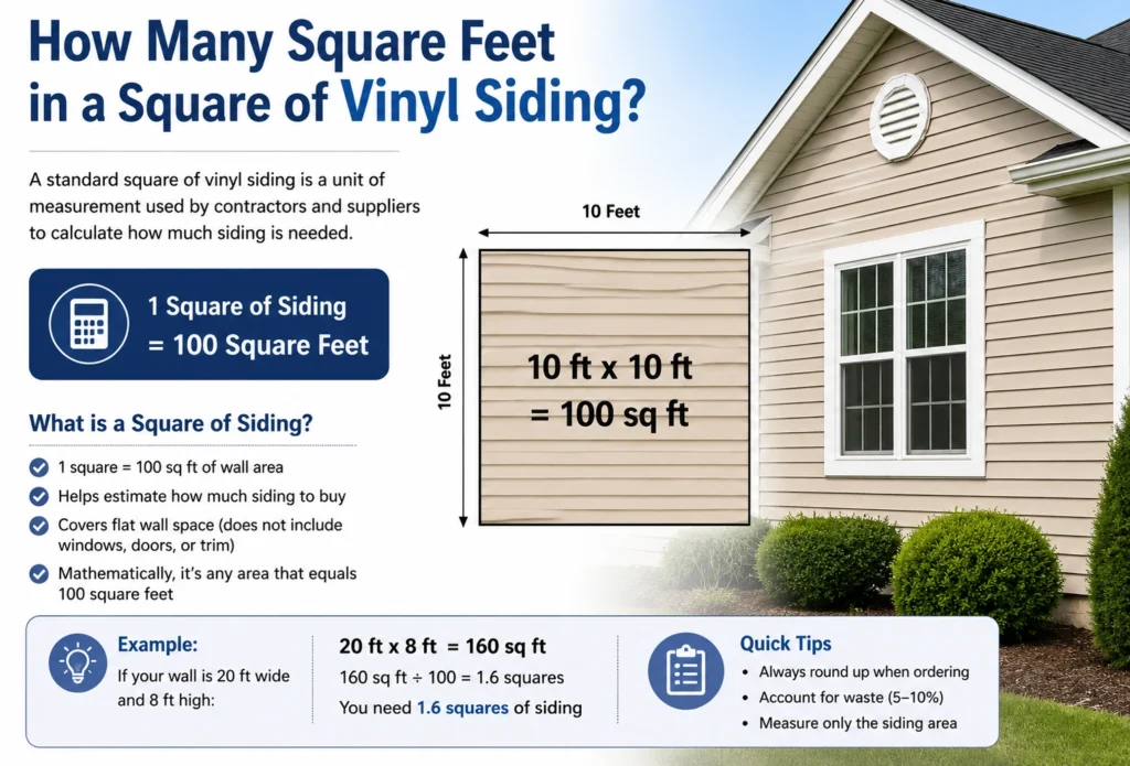 how many square feet are in a square of vinyl siding