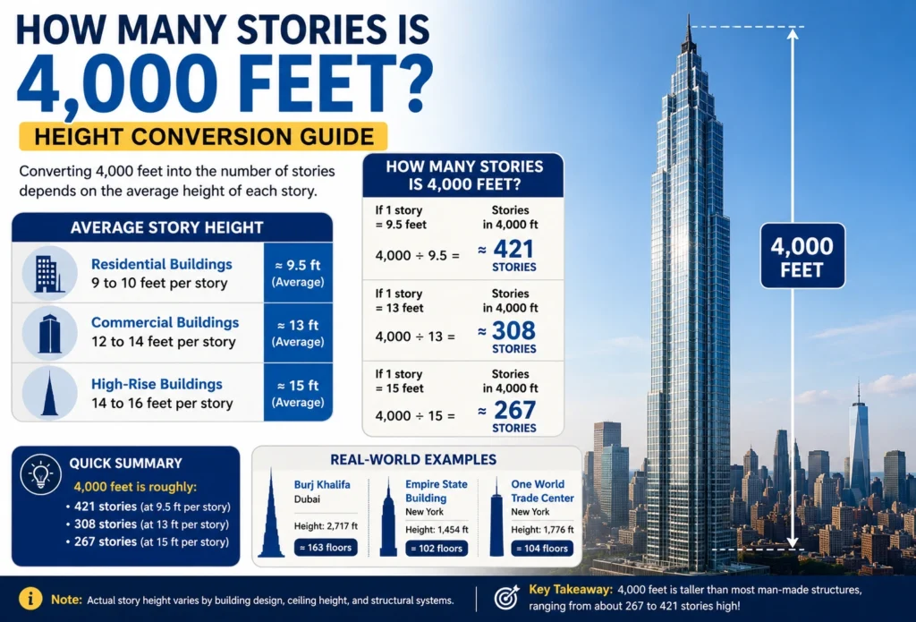 How Many Stories Is 4,000 Feet? Height Conversion Guide