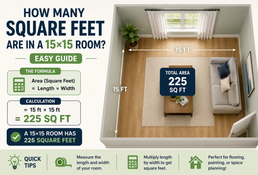 How Many Square Feet Are in a 15×15 Room