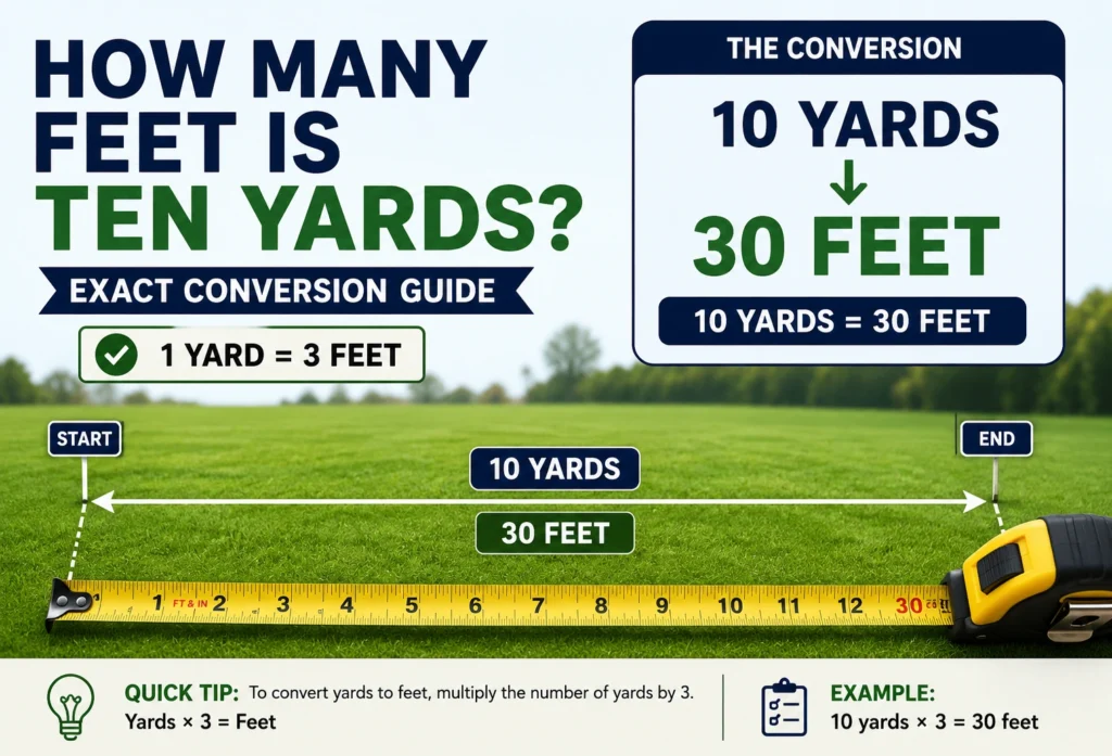 How Many Feet Is Ten Yards