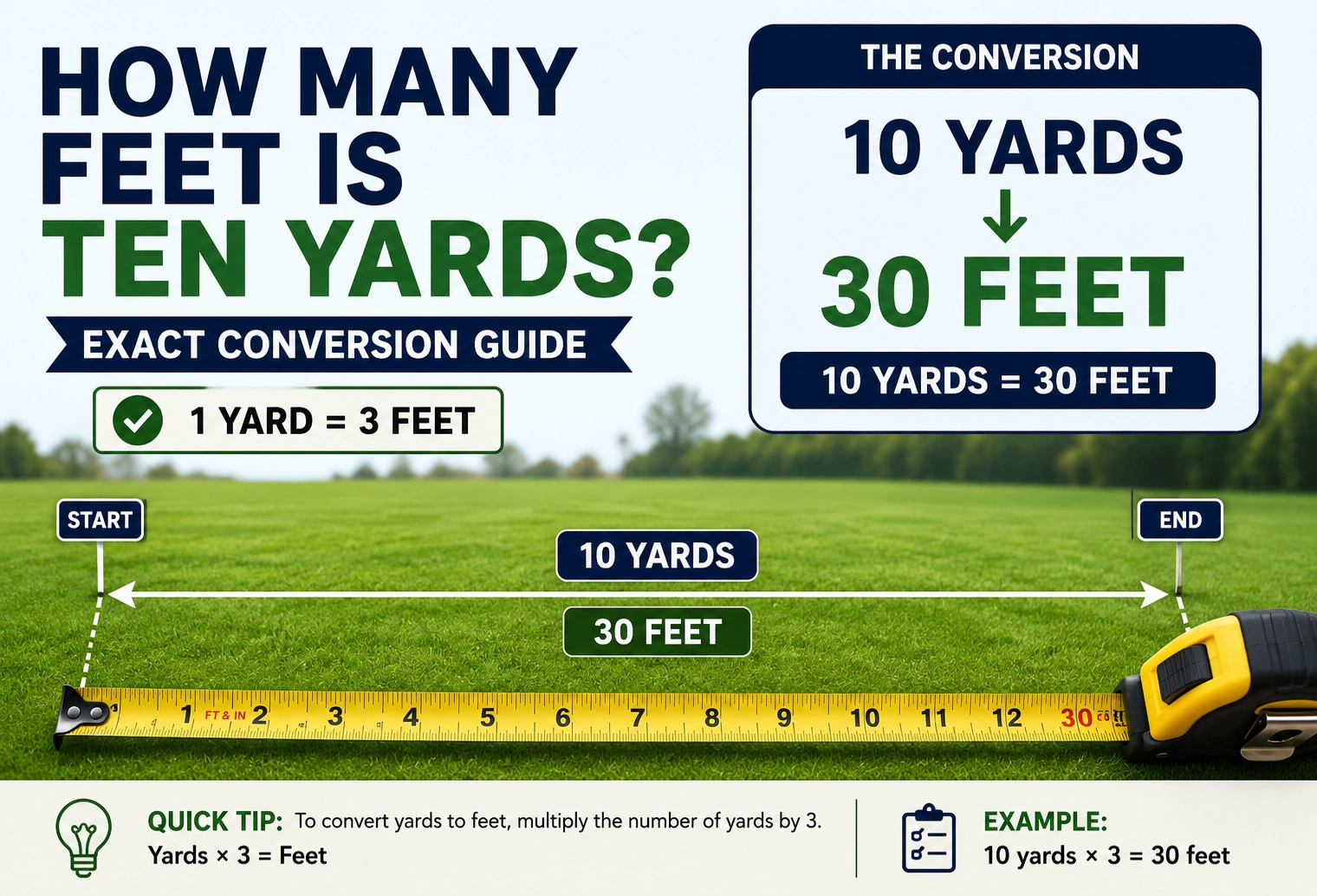 How Many Feet Is Ten Yards