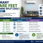 how many square feet does a mini split cool