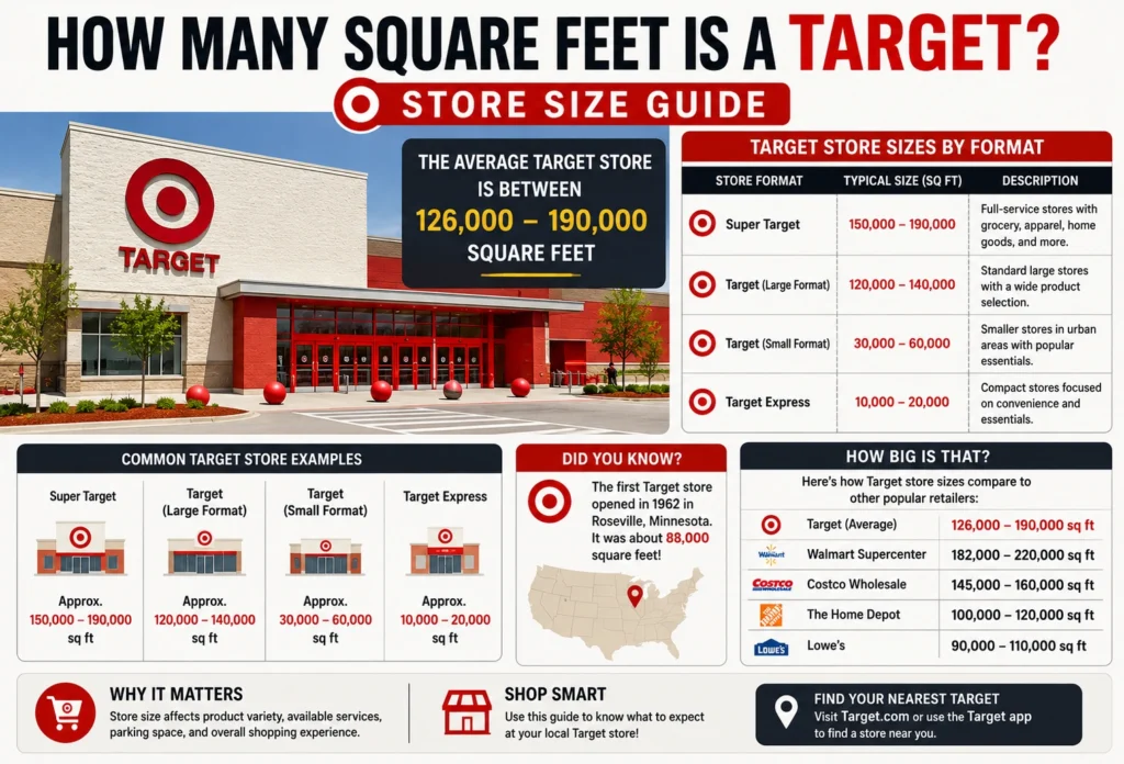 how many square feet is a target