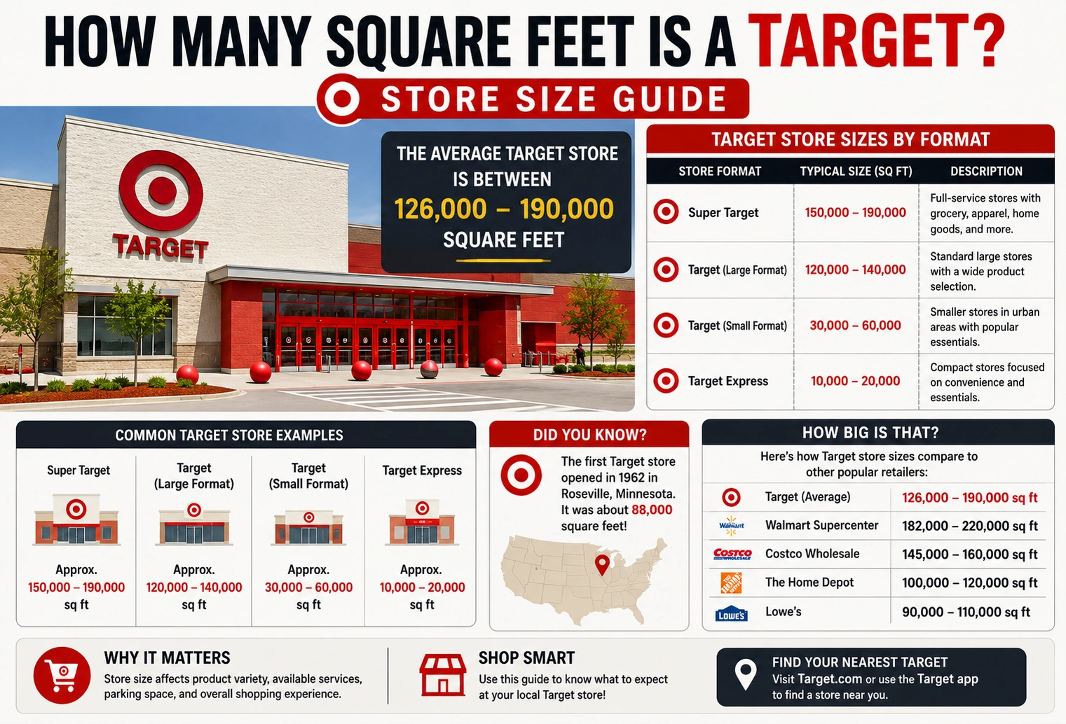 how many square feet is a target