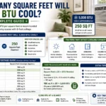 how many square feet will 5000 btu cool