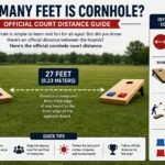 how many feet is cornhole