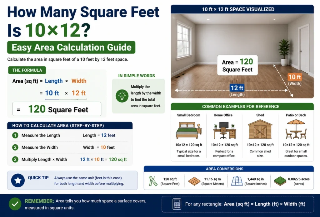 how many square feet 10x12