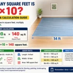 how many square feet is 14ร10