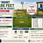 how many square feet in an acre in texas