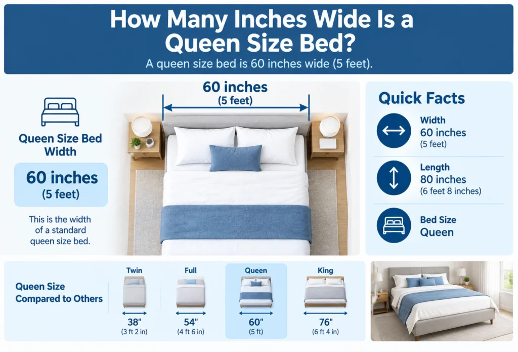 How Many Inches Wide Is a Queen Size Bed