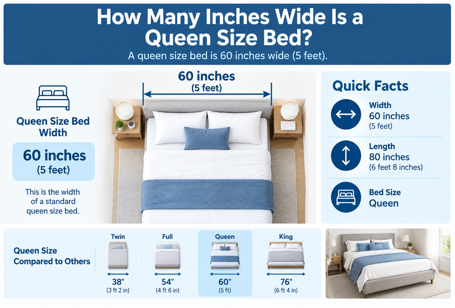 How Many Inches Wide Is a Queen Size Bed