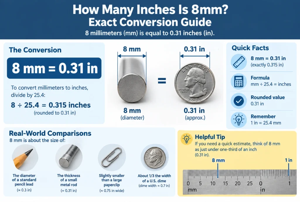 How Many Inches Is 8mm