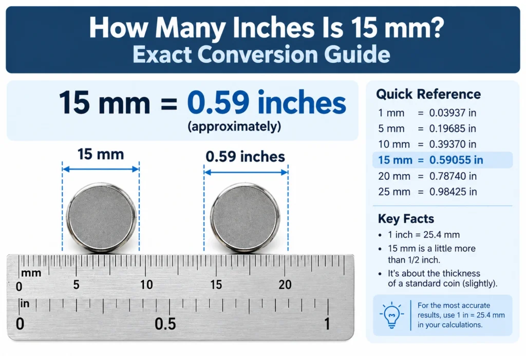 How Many Inches Is 15 mm