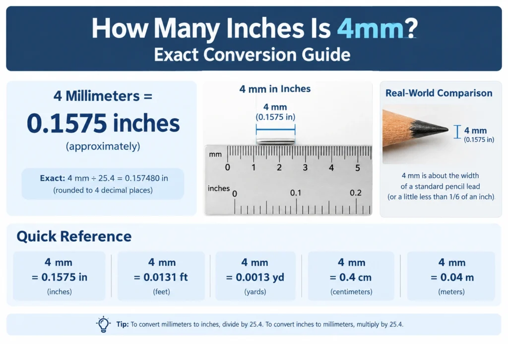 How Many Inches Is 4mm