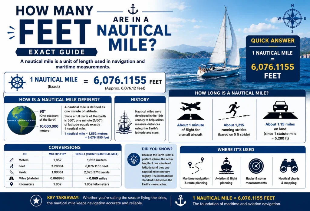 how many feet is in a nautical mile
