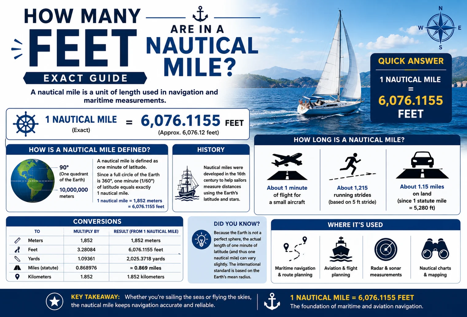 how many feet is in a nautical mile