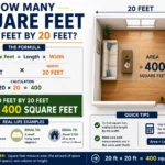 how many square feet is 20 feet by 20 feet