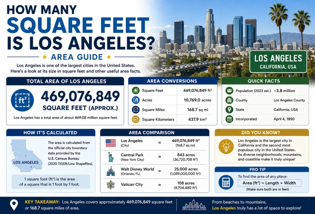 how many square feet is los angeles