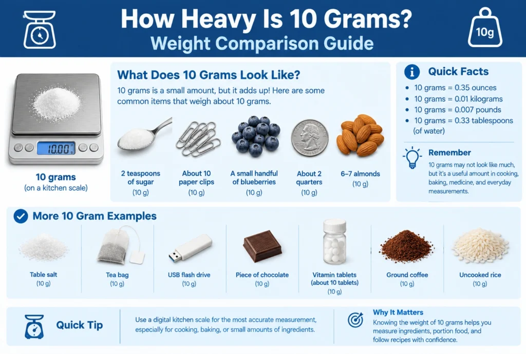 how heavy is 10 grams