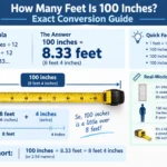 How Many Feet Is 100 Inches