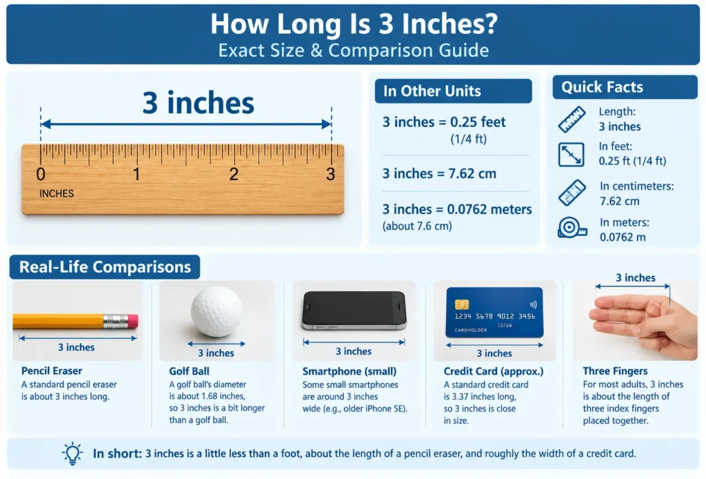 How Long Is 3 Inches